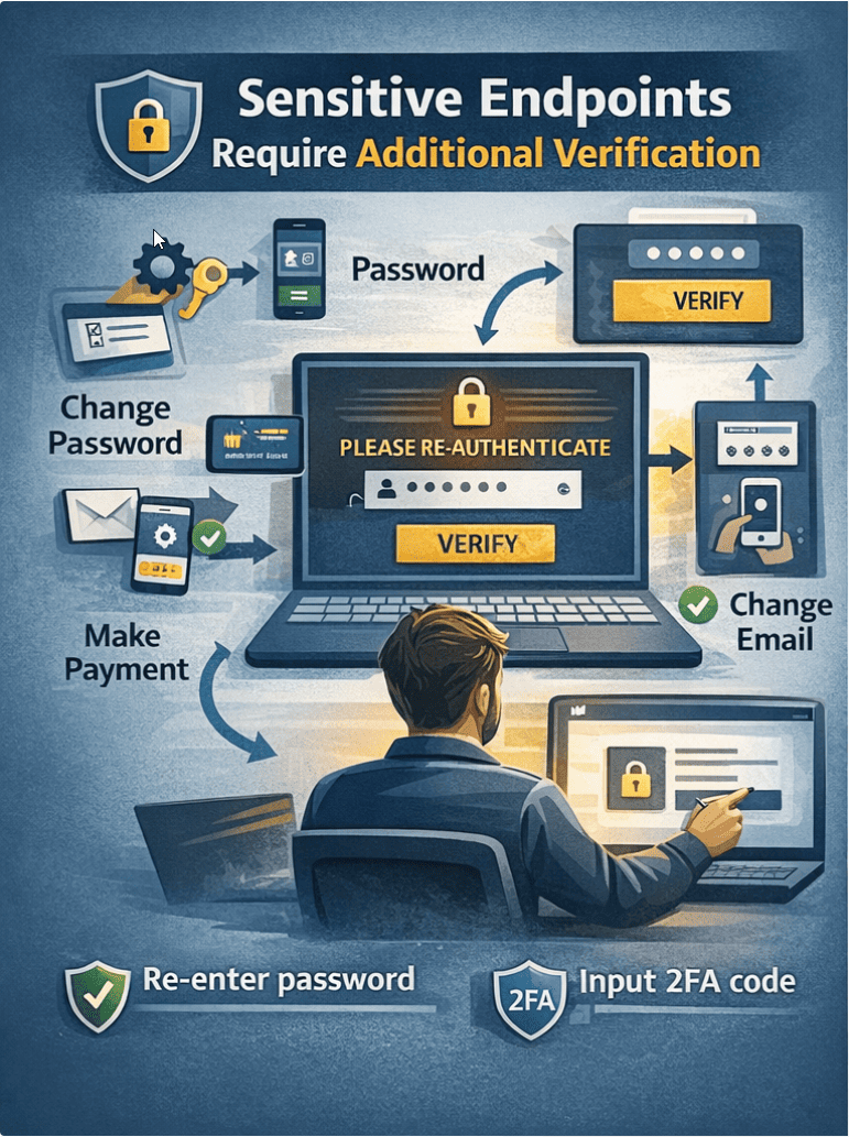 Re-auth va step-up verification qachon va nima uchun kerak