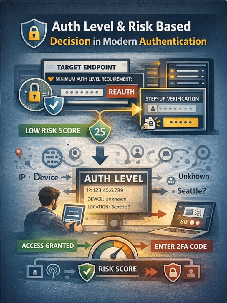 Auth level va risk based decision zamonaviy autentifikatsiyaning asosi